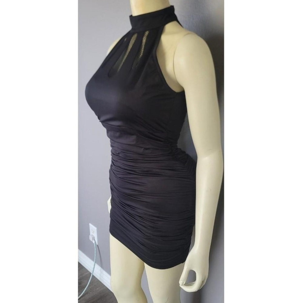Elegant Black Halter Dress